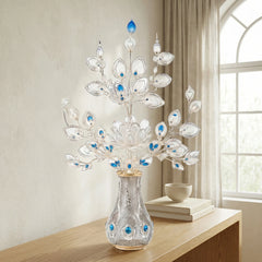 Handcrafted Silver Filigree Peacock & Lotus Ornament