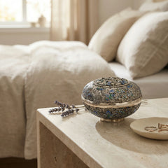 Silver Filigree Enamel Ornament Box