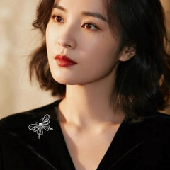 Handmade Sterling Silver Butterfly Brooch - Original Design, Dao'an Silver Flower Silk Intangible Cultural Heritage for Women, Light Luxury & Simple Style