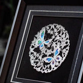 Handmade High Temperature Enamel Filament Butterfly Plate – Traditional Chinese Chengdu Dao'an Silver Filament Craft | Cultural Heritage Art