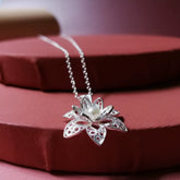 Handmade Sterling Silver Pendant Inlaid with Natural Freshwater Pearl - Dao'an Silver Filigree, Collectible Gift