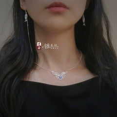 Handmade Sterling Silver Enamel Flower Necklace Pendant - Dao'an Silver Filigree, National Intangible Cultural Heritage