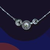 Handmade S925 Silver Necklace - Dao'an Silver Filigree with Natural Freshwater Pearl and Geometric Pattern, Intangible Cultural Heritage Gift