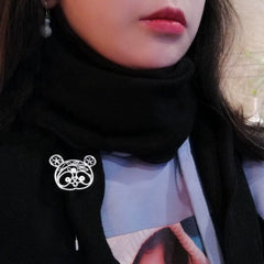 Handmade Guochao Panda Brooch - Dao'an Silver Flower Silk Original Pinching Flower Filigree Craft, Intangible Cultural Heritage Special Gift