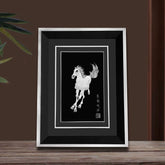 Handmade Imitation Xu Beihong Single Horse Silver Silk Painting – Traditional Chinese Chengdu Dao'an Silver Filament Craft | Cultural Heritage Art