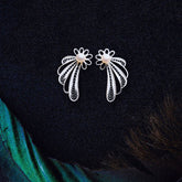 Handwoven Sterling Silver Angel Wings Earrings - Intangible Cultural Heritage, Small, Simple, Fashionable & Anti - Allergy for Women