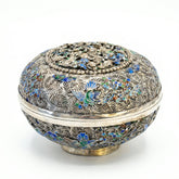 Silver Filigree Enamel Ornament Box