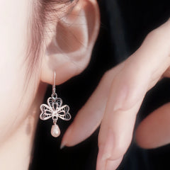 S925 Sterling Silver Pearl Earrings for Women - Niche Design, High - grade Light Luxury Temperament, Versatile