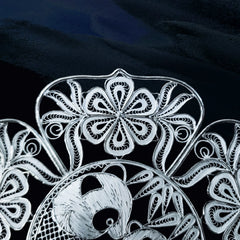 Handmade Sterling Silver Panda Mother and Son Plate – Traditional Chinese Chengdu Dao'an Silver Filament Craft | Cultural Heritage Art