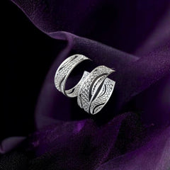 Handmade Sterling Silver Running Water Earrings – Original Design, Intangible Cultural Heritage Art