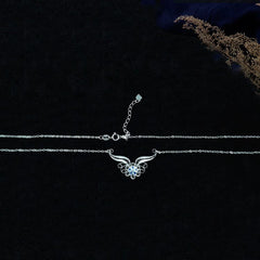 Handmade Sterling Silver Enamel Flower Necklace Pendant - Dao'an Silver Filigree, National Intangible Cultural Heritage